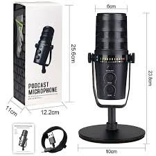 Microfone Condensador Tomate Preto Com Captura 360